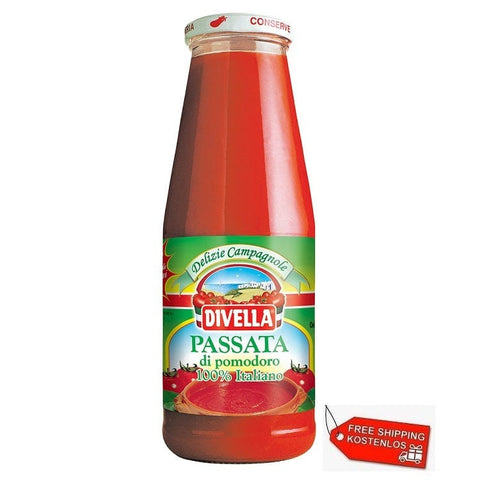 Divella Tomato sauce 12x Divella Passata di Pomodoro tomato puree 680g 8005121210101