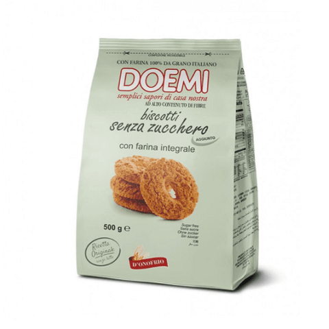 Doemi Biscotti Integrali Whole Wheat Biscuits with No Added Sugar 500g - Italian Gourmet UK