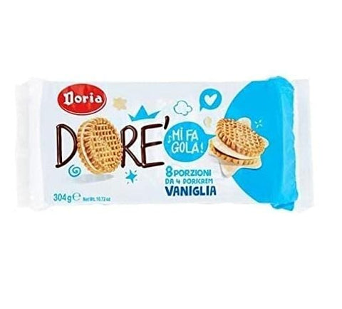 Doria Dorè Vaniglia Cookies with Vanilla Cream 304g - Italian Gourmet UK