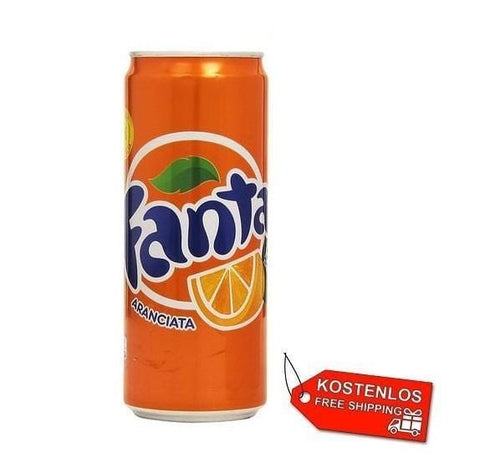 72x Fanta Aranciata Orange soft drink 33cl disposable cans - Italian Gourmet UK