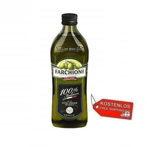 6x Farchioni 100% Italiano Extra Virgin Olive Oil 1Lt - Italian Gourmet UK