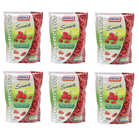 Fatina Snack 6x100g Fatina Snack Goji Berries Dried Fruits Healthy Snack 100g 8003435004621