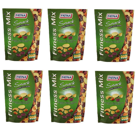 Fatina Snack 6x150g Fatina Snack Fitness Mix Dried Fruits Healthy snack with almonds, pineapple, cashew nuts, papaya, cranberries 150g 8003435003198