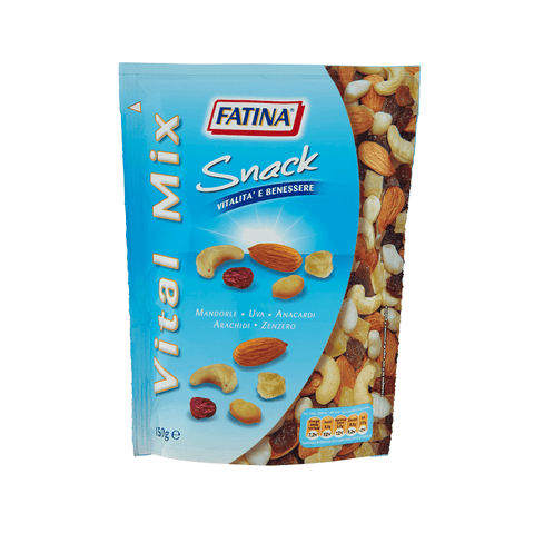 Fatina Snack Fatina Snack Vital Mix Dried Fruits Healthy snack with almonds, grapes, cashew nuts, peanuts, ginger 150g