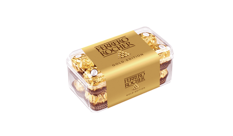 Ferrero Chocolates Ferrero Rocher Gold-Edition 16 Pezzi Milk Chocolate with Hazelnut Filling 200g
