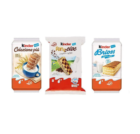 Test Pack Ferrero Kinder Brioss Colazione più Panecioc 30x27g - Italian Gourmet UK
