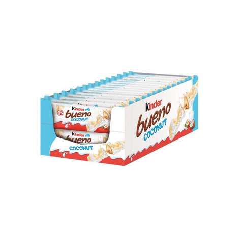 Ferrero Wafer Kinder Ferrero Bueno Coconut Wafer covered with white chocolate and coconut ( 30 x 39g ) 8000500268544