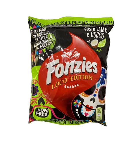 Fonzies Snack Fonzies Loco Edition Lime e Cocco Corn Snack with a Lime and Coconut Flavor 100g