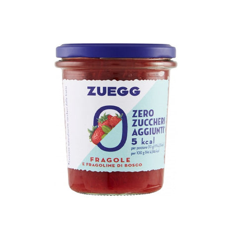 Zuegg Zero Zuccheri Aggiunti Fragole e fragoline di bosco 220gr - Zuegg Zero Added Sugar Strawberries and wild strawberries