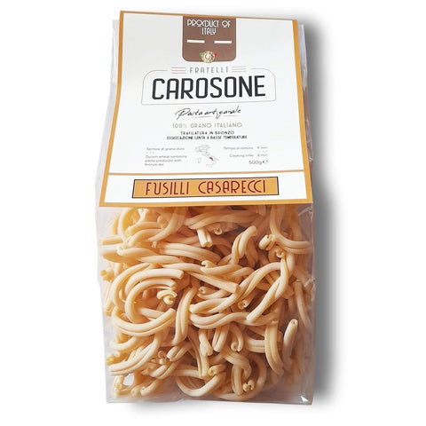 Fratelli Carosone Fusilli casarecci handmade pasta 500g - Italian Gourmet UK