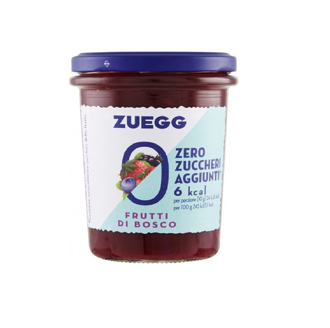 Zuegg Zero Zuccheri Aggiunti Frutti di bosco 220gr - Zuegg Zero Added Sugars Berries