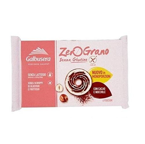 Galbusera Zerograno Frollini cocoa and hazelnut biscuits 220g gluten-free - Italian Gourmet UK