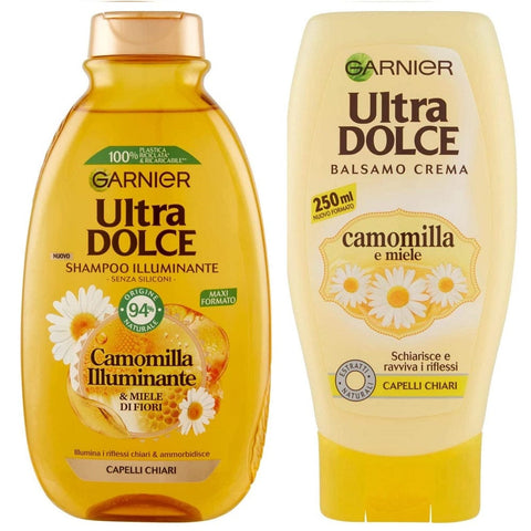 Garnier shampoo Testpack GARNIER Shampoo Illuminante + Balsamo Crema Camomilla e Miele 300ml + 250ml 3600542159746