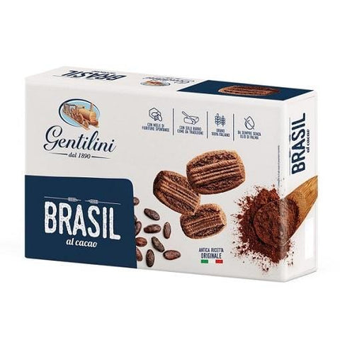 Gentilini Brasil Biscotti al Cacao cocoa biscuits 250g - Italian Gourmet UK
