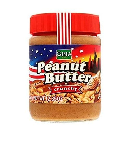 Gina Burro di arachidi Spread Crunchy Peanut Butter 350g - Italian Gourmet UK