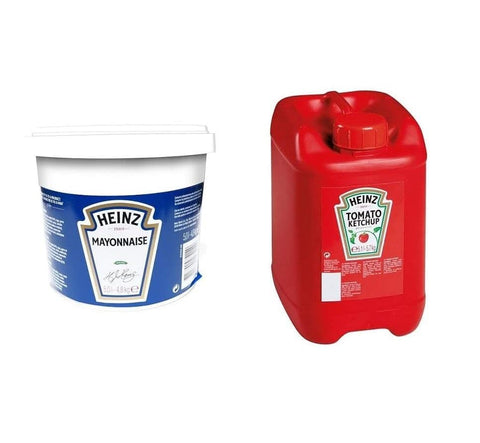 Test package Heinz Sauces Tomato Ketchup Canister 5.7 kg & Mayonnaise Bucket 4.8 kg - Italian Gourmet UK