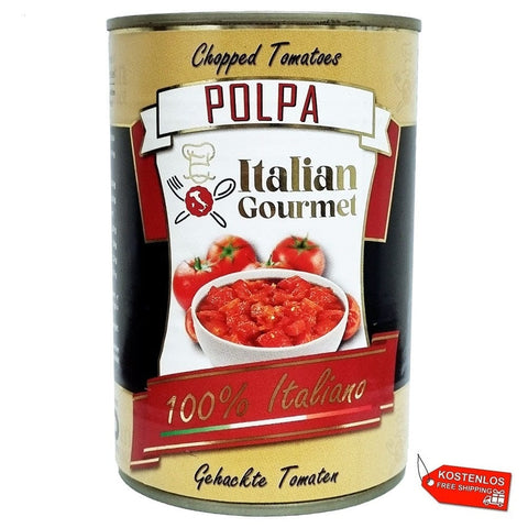 Italian Gourmet Tomatoes 24x Italian Gourmet Polpa di pomodoro Chopped Tomatoes (400ml) 8032804040014