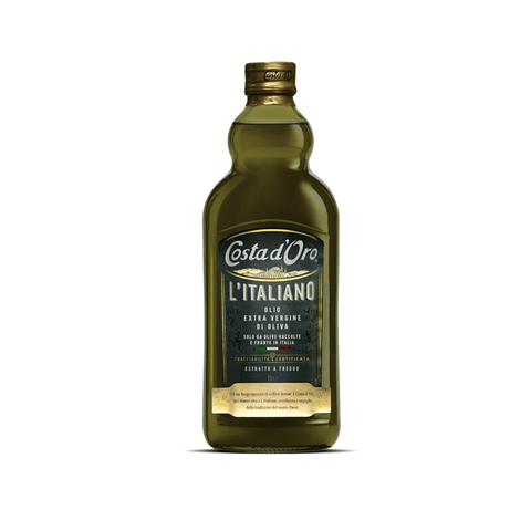 Costa d'Oro Olive oil Costa d'Oro 100% Italiano Fruttato Olio Extra Vergine di Oliva Extra Virgin Olive Oil 1Lt