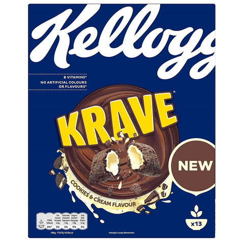 Kellogg Cereals Kellogg's Krave Cookies & Cream Flavour cereals 410g 5059319016900