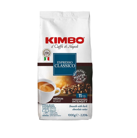 Kimbo Coffee Kimbo Espresso Classico Caffè in Grani Coffee Beans Medium Roast 1Kg The Coffee of Naples
