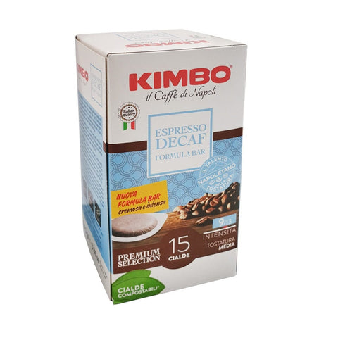 Kimbo Coffee pods Kimbo Espresso Decaffeinato Formula Bar Caffè in Cilade 15 Decaffeinated Coffee Pods