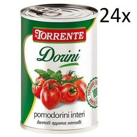 24x La Torrente Pomodorini Dorini Cherry tomatoes Tomato sauce from Italy 400g - Italian Gourmet UK