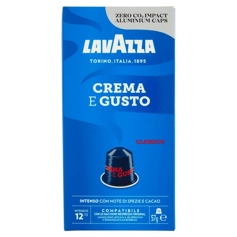 Lavazza Coffee Capsules Lavazza Capsule Crema e Gusto Classico 10 Coffee Capsules with Cocoa Notes 57g