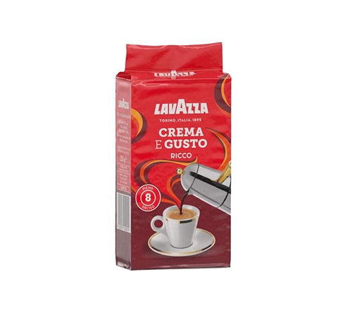 Lavazza Espresso Crema e Gusto Ricco ground Coffee 250g - Italian Gourmet UK