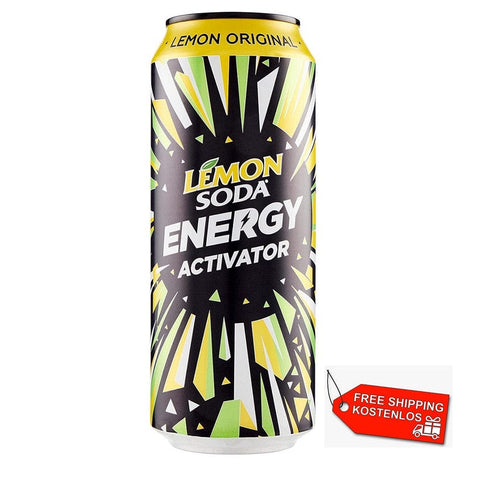 48x Lemonsoda Energy Activator Lemon Original Lemon Energy Drink 500ml - Italian Gourmet UK