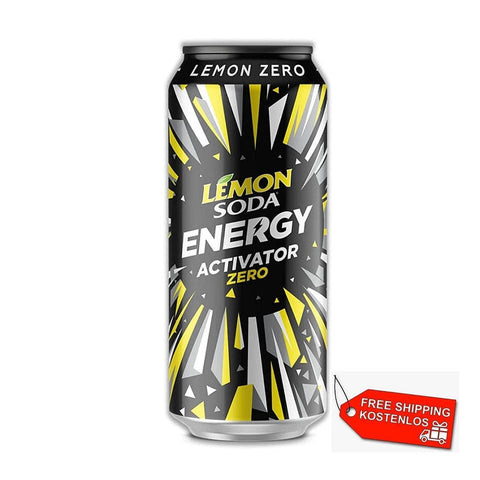 48x Lemonsoda Energy Activator Lemon Zero Lemon Energy Drink Sugar Free 500ml - Italian Gourmet UK