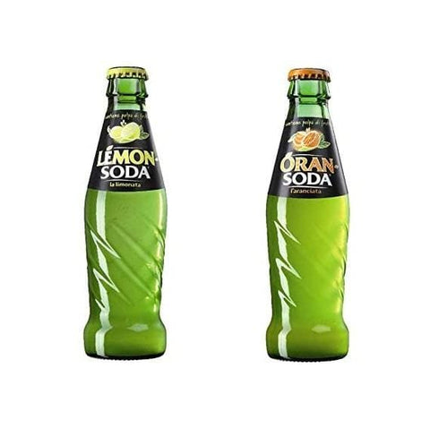 Test pack Lemonsoda Oransoda italian soft drinks (48x200ml glass) - Italian Gourmet UK