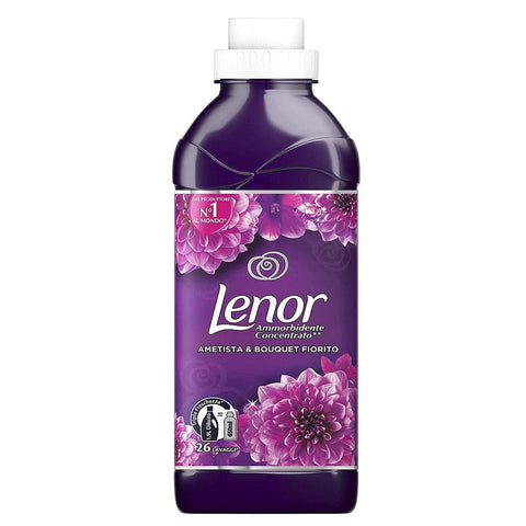 Lenor Ammorbidente Ametista e Bouquet Fiorito Concentrated Fabric Softener Flower Bouquet and Amethyst 26 Washes 650ml - Italian Gourmet UK