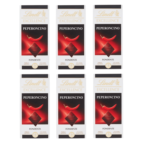 Lindt Chocolate bar 6x100g Lindt Excellence Fondente al Peperoncino Dark Chocolate with Chilli 100g 3046920020862