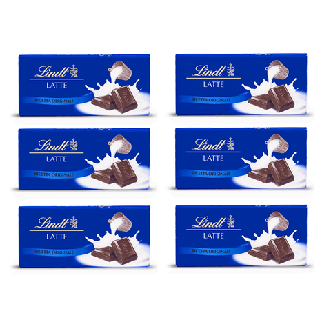 Lindt Chocolate bar 6x100g Lindt Latte Ricetta Originale 8003340061344