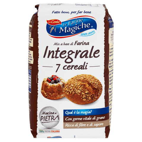 Lo Conte Flour Lo Conte Le Farine Magiche Farina Integrale ai 7 Cereali Wholemeal Flour with 7 Cereals 900g 8009355000255