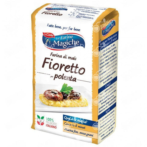 Lo Conte Le Farine Magiche Fioretto Corn Flour for Polenta 1Kg - Italian Gourmet UK