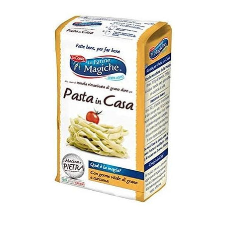 Lo Conte Farine Magiche Semola Pasta in Casa Remilled durum wheat semolina 1kg - Italian Gourmet UK