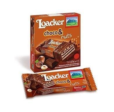 Loacker Choco & nuts biscuits 78g - Italian Gourmet UK