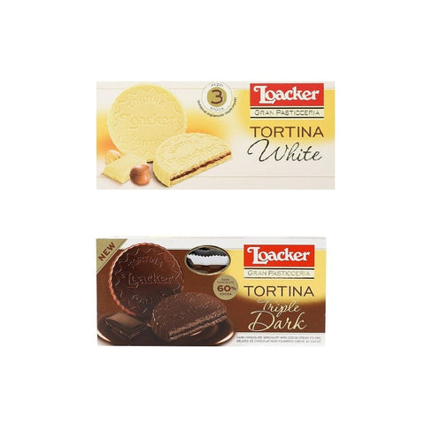Loacker Sweet snacks Test pack Loacker Tortina chocolate and hazelnut Dark & White 2x63g 8000380153534