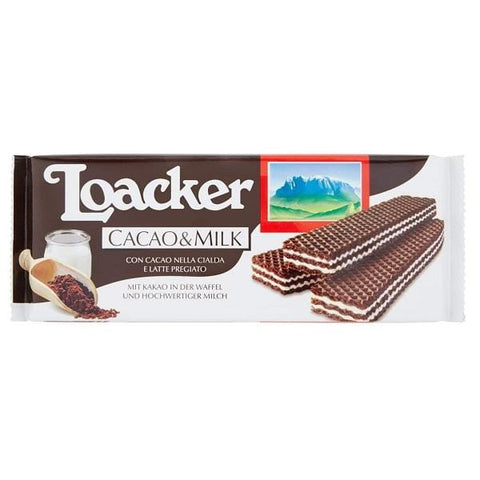 Loacker waffles cocoa & milk (175g) - Italian Gourmet UK