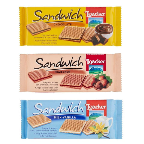 Loacker Wafer Testpack Loacker Wafers Sandwich Cioccolato Nocciola Latte - vaniglia (3x75g) 8000380005567