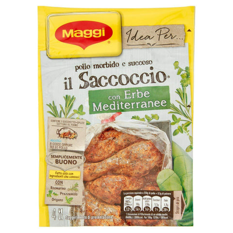 Maggi il Saccoccio con Erbe Mediterranee spices and aromatic herbal powder 34g - Italian Gourmet UK