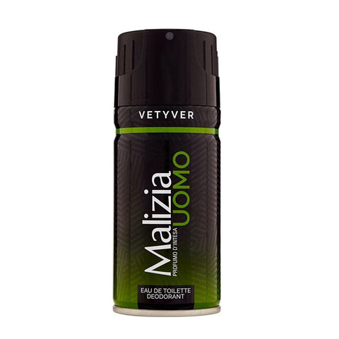 Malizia Deodorante Per Uomo Vetyver Spray Deodorant For Men 150ml - Italian Gourmet UK