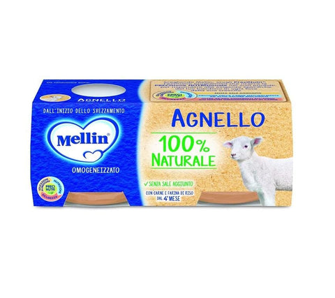Mellin Agnello Homogenized Lamb 2x80g - Italian Gourmet UK