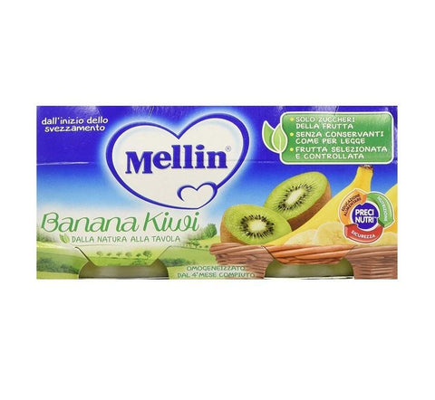 Mellin Homogenized Banana and Kiwi 2x100g - Italian Gourmet UK