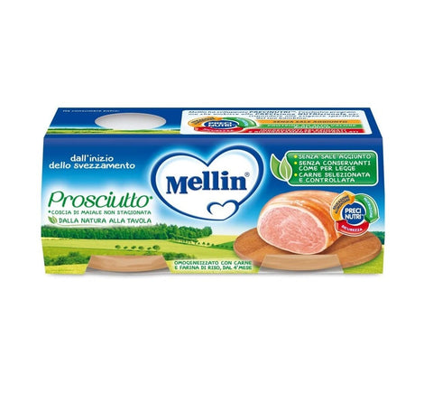 Mellin Prosciutto Homogenized Ham 2x80g - Italian Gourmet UK