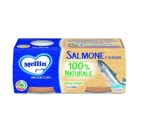 Mellin Salmone Homogenized Salmon 2x80g - Italian Gourmet UK