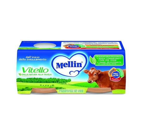 Mellin Vitello Homogenized Veal 2x80g - Italian Gourmet UK