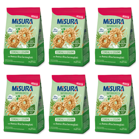 Misura Natura Ricca Biscotti Cereali e Legumi Biscuits with Cereals and Legumes 280g - Italian Gourmet UK