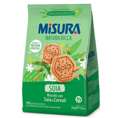 Misura Natura Ricca Soia e Cereali Biscuits with Soy and Grain 330g - Italian Gourmet UK